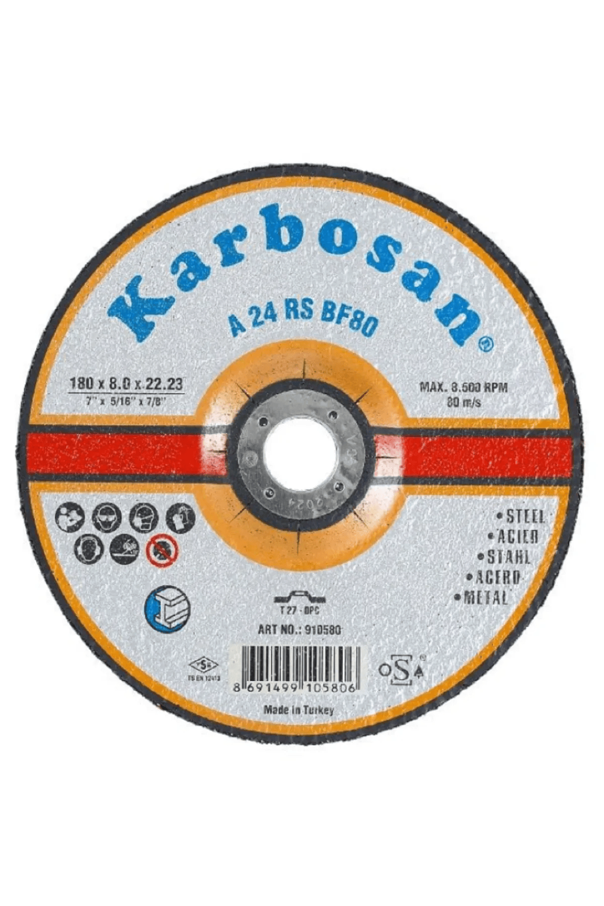 Karbosan Metal Taşlama 180*8